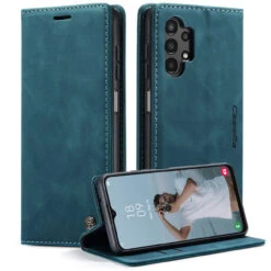 Blue CaseMe Slim Soft Wallet Case Cover For Galaxy A04s -Cheap NewCase Store galaxy a04s caseme slim wallet blue 6 63274.1687256208