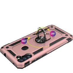 Rose Gold Galaxy A11 Heavy Duty 360 Rotating Metal Ring Stand Case -Cheap NewCase Store galaxy a11 metal ring kickstand case rose gold 5 06817.1602195999
