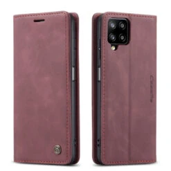 Wine CaseMe Slim Soft Wallet Case Cover For Galaxy A12 -Cheap NewCase Store galaxy a12 caseme slim wallet wine 4 41498.1648637613