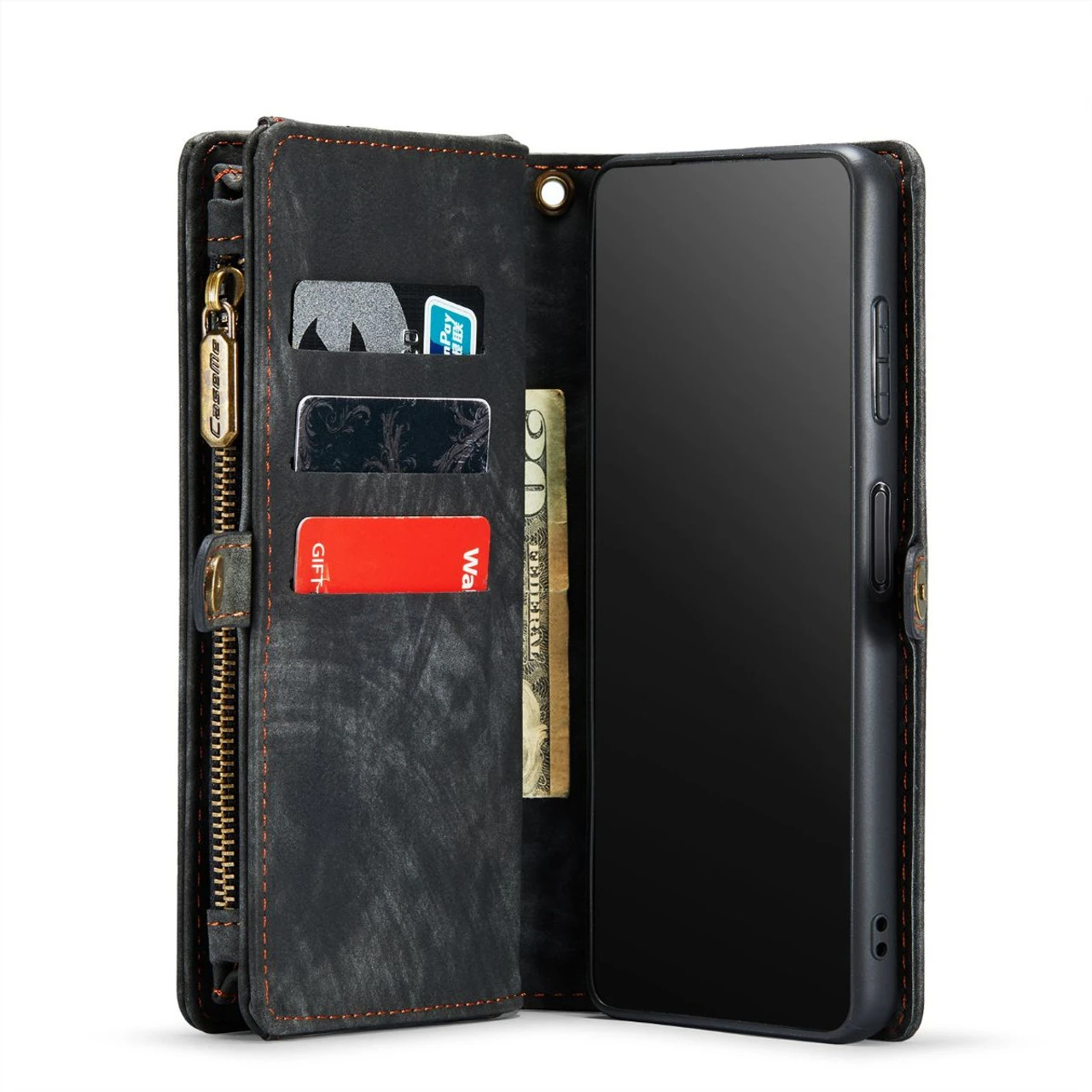Black Multi-Functional Wallet Detachable Magnetic Case For Galaxy A13 5G 2 Black Multi-Functional Wallet Detachable Magnetic Case For Galaxy A13 5G - Image 2