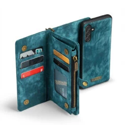 Blue 2 In 1 Retro Zipper Wallet Magnetic Case For Galaxy A13 5G -Cheap NewCase Store galaxy a13 5g caseme multifunctional wallet blue 3 88439.1675733996