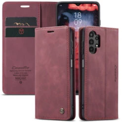 Wine CaseMe Slim 2 Card Slot Classy Wallet Case For Galaxy A13 4G / 5G
