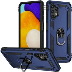Navy Galaxy A13 360 Rotating Ring Shock Proof Case 25 Navy Galaxy A13 360 Rotating Ring Shock Proof Case -Cheap NewCase Store galaxy a13 metal ring shock proof case navy 1 30831.1657681799