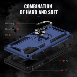 Navy Galaxy A13 360 Rotating Ring Shock Proof Case 39 Navy Galaxy A13 360 Rotating Ring Shock Proof Case -Cheap NewCase Store galaxy a13 metal ring shock proof case navy 3 64479.1657681799
