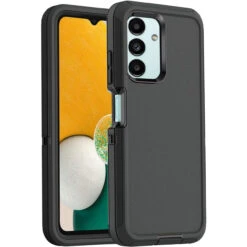 Black Galaxy A13 5G Tradies Military Defender Heavy Duty Case