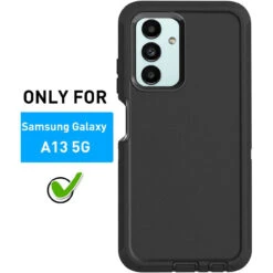 Black Tradies Military Defender Heavy Duty Case For Galaxy A13 4G -Cheap NewCase Store galaxy a13 military grade defender case black 3 25888.1683694619