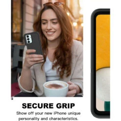 Black Tradies Military Defender Heavy Duty Case For Galaxy A13 4G -Cheap NewCase Store galaxy a13 military grade defender case black 5 75699.1683694619