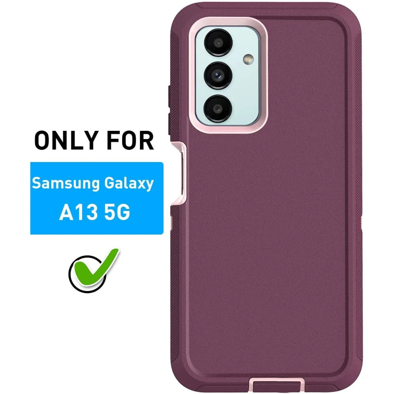 Purple Galaxy A13 Rugged Shock / Drop Protection Defender Case 4 Purple Galaxy A13 Rugged Shock / Drop Protection Defender Case - Image 4