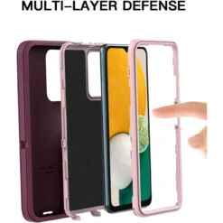 Purple Galaxy A13 Rugged Shock / Drop Protection Defender Case 11 Purple Galaxy A13 Rugged Shock / Drop Protection Defender Case -Cheap NewCase Store galaxy a13 military grade defender case purple 5 72675.1680496978