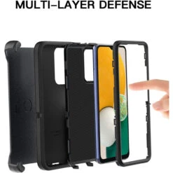 Black Tradies Military Defender Belt Clip Case For Galaxy A13 5G 14 Black Tradies Military Defender Belt Clip Case For Galaxy A13 5G -Cheap NewCase Store galaxy a13 military grade defender holster case black 8 89426.1684989061