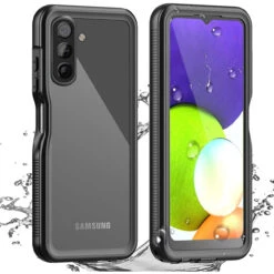 Black Galaxy A13 5G / A04s Waterproof Dirtproof Shock Proof Defender Case