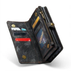 Black Galaxy A14 5G Multi-Functional Wallet Detachable Magnetic Case -Cheap NewCase Store galaxy a14 5g caseme multifunctional wallet black 3 67040.1696561908