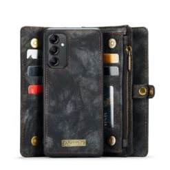 Black Galaxy A14 5G Multi-Functional Wallet Detachable Magnetic Case -Cheap NewCase Store galaxy a14 5g caseme multifunctional wallet black 4 77822.1696561913