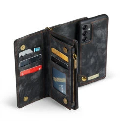 Black Galaxy A14 5G Multi-Functional Wallet Detachable Magnetic Case -Cheap NewCase Store galaxy a14 5g caseme multifunctional wallet black 5 33398.1696561911