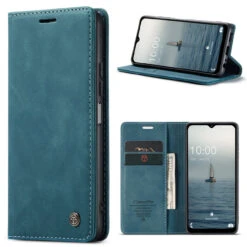 Blue Galaxy A14 5G CaseMe Slim Magnetic Classy Wallet Case -Cheap NewCase Store galaxy a14 5g caseme slim wallet blue 6 48533.1687255994