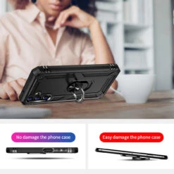 Black Galaxy A14 5G Heavy Duty Metal 360 Degree Ring Holder Stand Case -Cheap NewCase Store galaxy a14 5g metal ring shockproof case black 6 52042.1699855831
