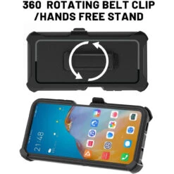 Black Heavy Duty Defender Military Grade Case For Galaxy A14 5G -Cheap NewCase Store galaxy a14 5g military grade defender holster case black 3 15822.1691103767