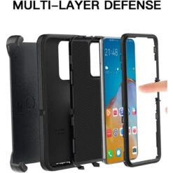 Black Heavy Duty Defender Military Grade Case For Galaxy A14 5G -Cheap NewCase Store galaxy a14 5g military grade defender holster case black 6 77882.1691103767