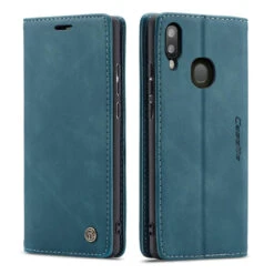 Blue CaseMe Slim Magnetic Quality Wallet Case For Galaxy A20 / A30