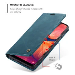 Blue CaseMe Slim Magnetic Quality Wallet Case For Galaxy A20 / A30 -Cheap NewCase Store galaxy a20 a30 caseme wallet blue 4 28746.1687311674