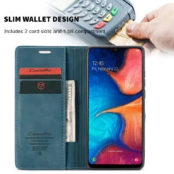 Blue CaseMe Slim Magnetic Quality Wallet Case For Galaxy A20 / A30 -Cheap NewCase Store galaxy a20 a30 caseme wallet blue 6 46278.1687311674