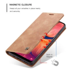 Brown CaseMe Slim Magnetic Elegant Wallet Case For Galaxy A20 / A30 -Cheap NewCase Store galaxy a20 a30 caseme wallet brown 4 46177.1569799868