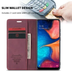 Wine CaseMe Compact Flip Premium Wallet Case For Galaxy A20 / A30 8 Wine CaseMe Compact Flip Premium Wallet Case For Galaxy A20 / A30 -Cheap NewCase Store galaxy a20 a30 caseme wallet wine 3 43339.1569808395