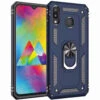 Navy Slim Armor 360 Rotating Stand Metal Case For Galaxy A20 / A30