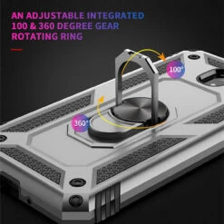 Black Samsung Galaxy A20 / A30 Hybrid Armor Metal Ring Stand Case 9 Black Samsung Galaxy A20 / A30 Hybrid Armor Metal Ring Stand Case -Cheap NewCase Store galaxy a20 a30 metal rotating case silver 3 13169.1666695441
