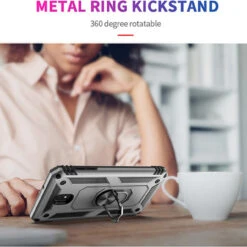 Black Samsung Galaxy A50 Slim Armor Metal Ring Stand Case Cover -Cheap NewCase Store galaxy a20 a30 metal rotating case silver 6 92217.1624269004