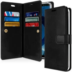 Front Page 52 Black Galaxy A20 Genuine Mercury Mansoor Wallet Case Cover