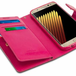 Stylish Hot Pink Galaxy A50 Mercury Mansoor Wallet 9 Card Slot Case -Cheap NewCase Store galaxy a20 a50 a70 mansoor diary hot pink 3 77312.1591530513