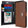 Brown Galaxy A20 Genuine Mercury Rich Diary Card Slot Wallet Case