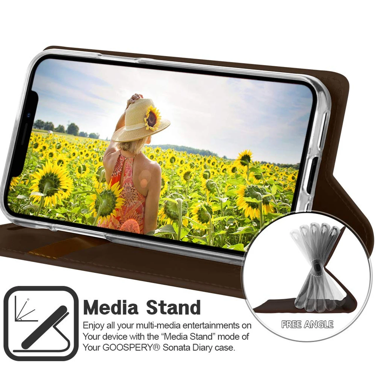 Premium Galaxy A50 Genuine Mercury Sonata Diary Wallet Case 4 Premium Galaxy A50 Genuine Mercury Sonata Diary Wallet Case - Image 4