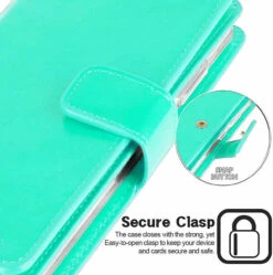Mint Green Samsung Galaxy A21s Genuine Mercury Mansoor Wallet Case -Cheap NewCase Store galaxy a21s mansoor wallet mint green 4 82708.1689815577