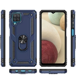 Navy Galaxy A22 4G Slim Armour 360 Degree Ring Stand Case -Cheap NewCase Store galaxy a22 4g metal ring kickstand case navy 3 48001.1642919759