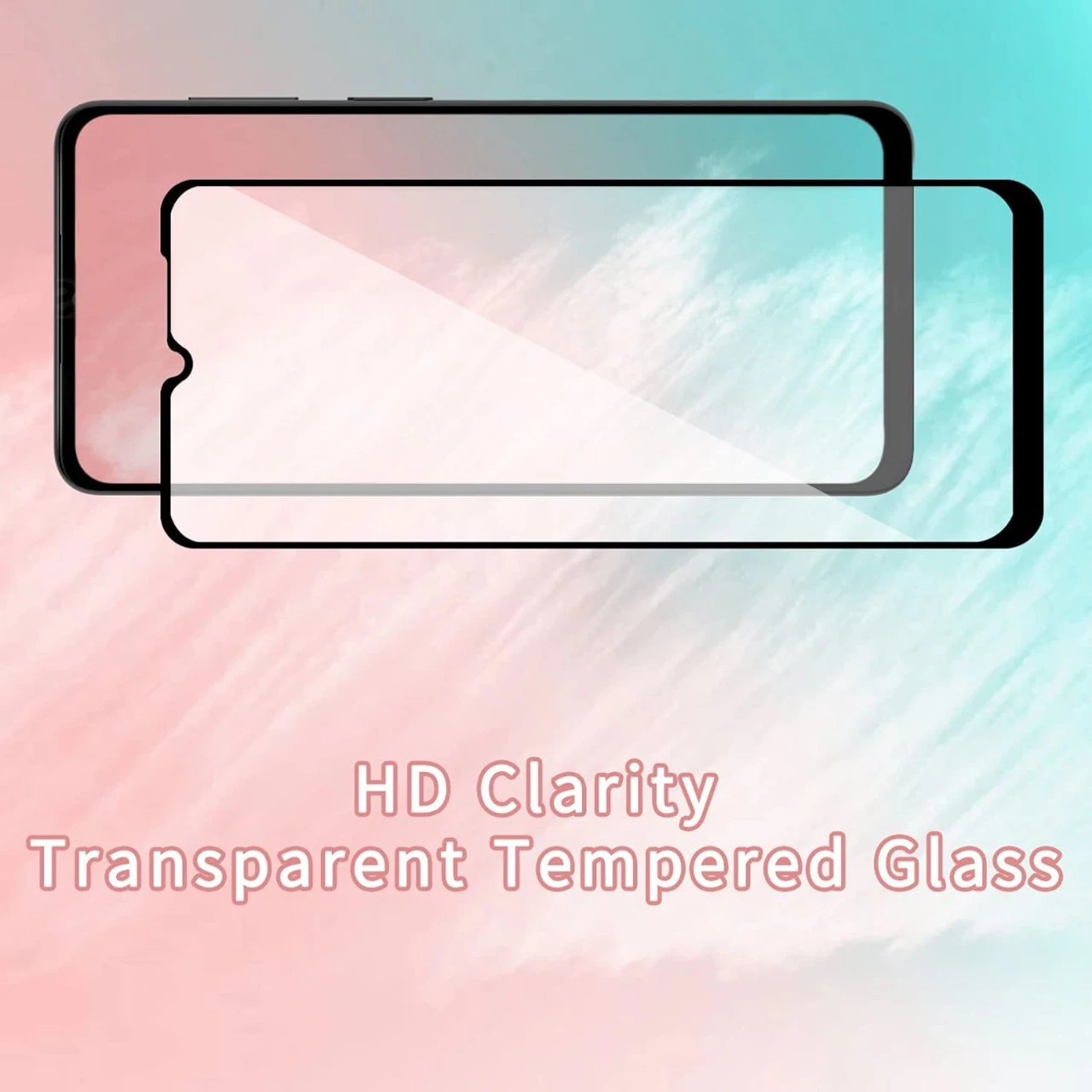 Black Galaxy A22 5G 9D Full Cover Tempered Glass Screen Protector 3 Black Galaxy A22 5G 9D Full Cover Tempered Glass Screen Protector - Image 3