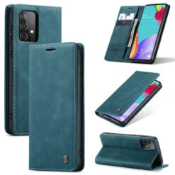 Blue Galaxy A22 5G CaseMe Slim Quality 2 Card Slot Wallet Case