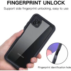 Black Waterproof Dirtproof Heavy Duty Case For Galaxy A22 5G -Cheap NewCase Store galaxy a22 5g waterproof case black 3 54155.1690165237