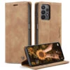 Brown Galaxy A23 CaseMe Soft Matte Quality Wallet Case