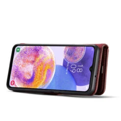 Red Galaxy A23 DG.Ming Textured 3 Card 1 Cash Wallet Magnetic Case -Cheap NewCase Store galaxy a23 dg ming wallet magnetic case red 5 02829.1701321201