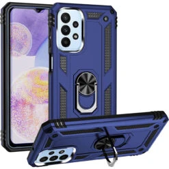 Navy Metal Circle 360 Degree Ring Case Cover For Galaxy A23