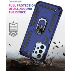Navy Metal Circle 360 Degree Ring Case Cover For Galaxy A23 11 Navy Metal Circle 360 Degree Ring Case Cover For Galaxy A23 -Cheap NewCase Store galaxy a23 metal ring shock proof case navy 6 97509.1662070696