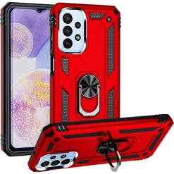 Red Galaxy A23 Metal 360 Degree Ring Holder Stand Case