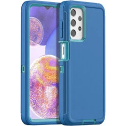 Light Blue Galaxy A23 Heavy Duty Military Defense Drop Proof Case
