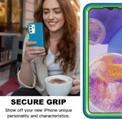 Galaxy A23 4G / 5G Heavy Duty Military Defender Case - Light Blue / Green -Cheap NewCase Store galaxy a23 military grade defender case light blue green 3 24223.1691725090