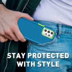 Galaxy A23 4G / 5G Heavy Duty Military Defender Case - Light Blue / Green -Cheap NewCase Store galaxy a23 military grade defender case light blue green 5 06788.1691725090