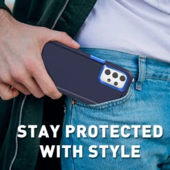 Navy Galaxy A23 Tough Military Grade Drop Proof Defender Case -Cheap NewCase Store galaxy a23 military grade defender case navy 3 16142.1680230085