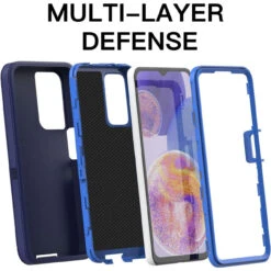 Navy Galaxy A23 Tough Military Grade Drop Proof Defender Case -Cheap NewCase Store galaxy a23 military grade defender case navy 7 91178.1680230085