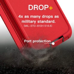 Red Tradies Heavy Duty Military Defender Case For Galaxy A23 -Cheap NewCase Store galaxy a23 military grade defender case red 6 55223.1685666984